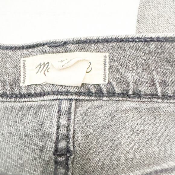 Madewell The Perfect Vintage Charcoal Gray Acid Wash Denim Jeans Raw Hem Size 25 - Picture 6 of 10